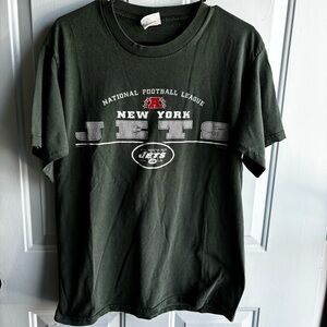Vintage Y2K 2001 New York Jets Shirt Mens M Green NFL Football Lee Sports
